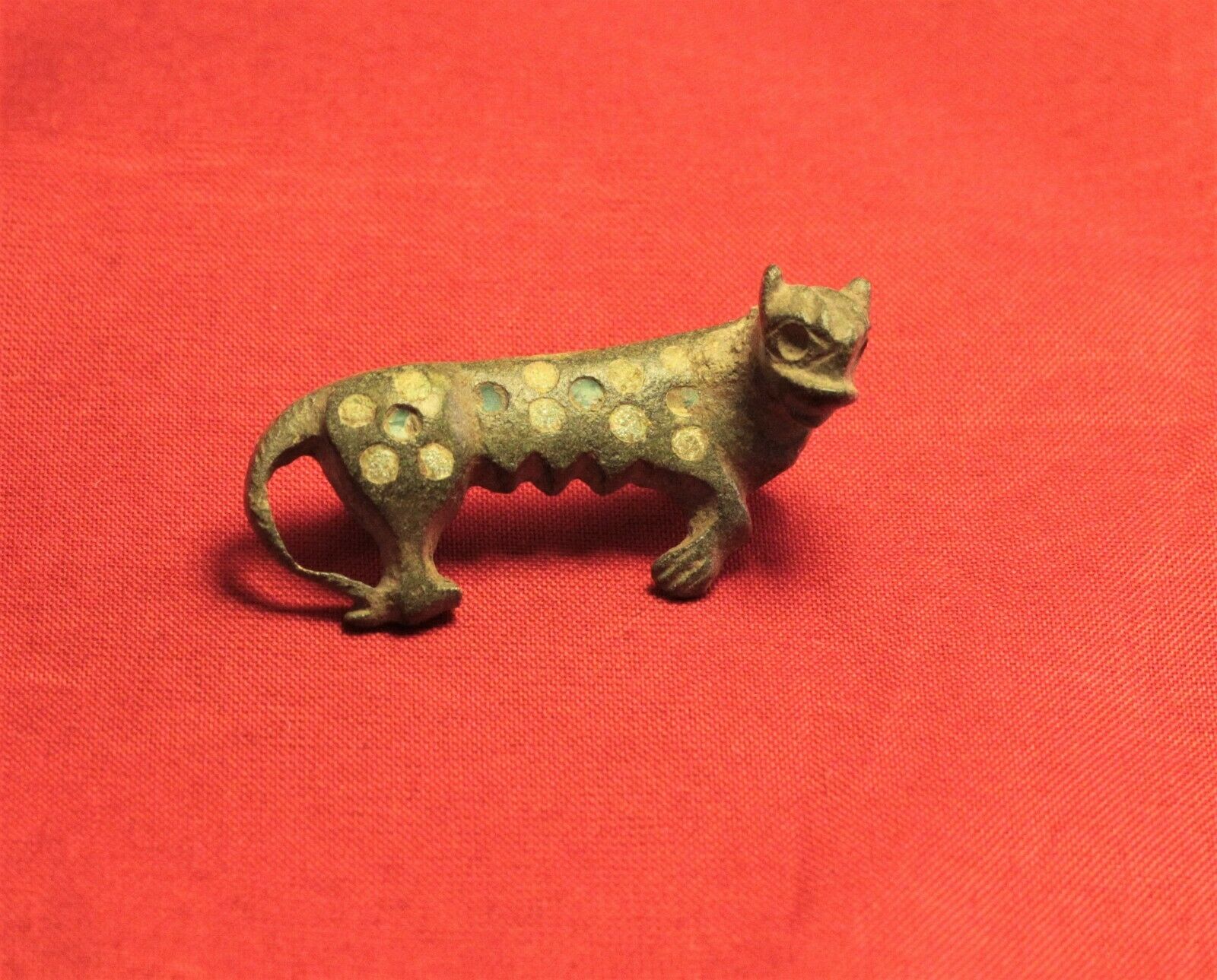Fine Ancient Roman Enamelled Panther Fibula or Brooch, 2. Century - Zoomorph!