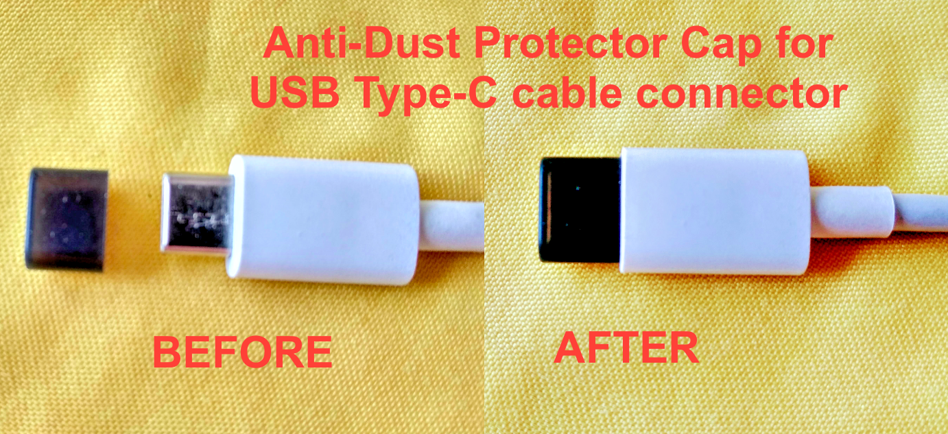 20x DUST CAP COVER USB TYPE-C CABLE CONNECTOR BLACK SILICONE RUBBER UNIVERSAL