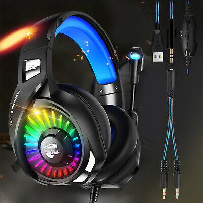 For PS5 Xbox One Nintendo Switch PC Stereo 3.5mm Wired Gaming Headset Headphone