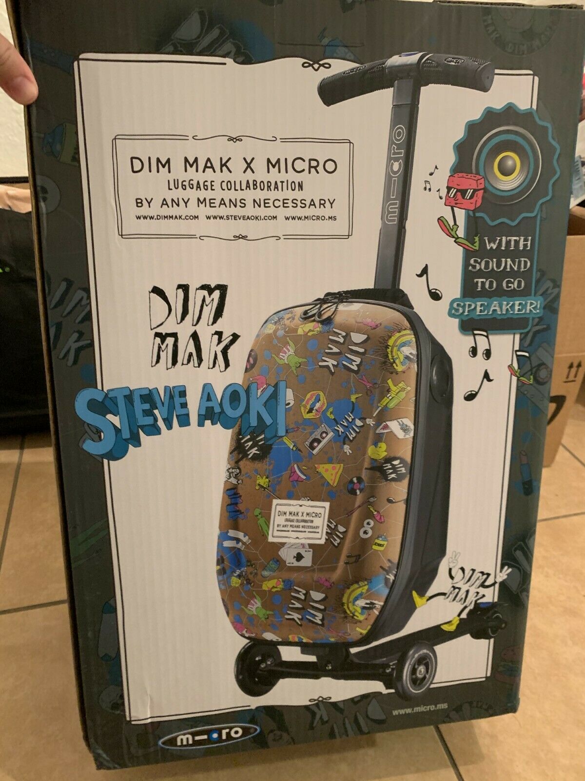 Micro Luggage Steve Aoki Sound2go II - Dim Mak x Micro Luggage Bluetooth Speaker
