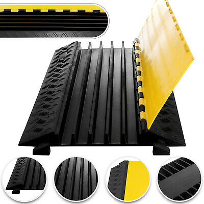 5 Channel Rubber Electrical Cable Protector Ramps Wire Cover Guard Warehouse👍👍