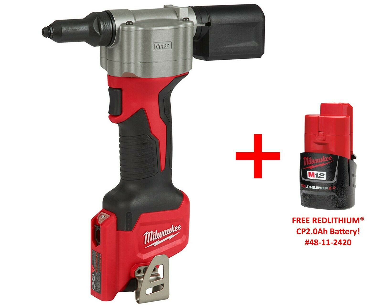 Milwaukee 2550-20 M12 Fuel™ Rivet Tool TOOL ONLY