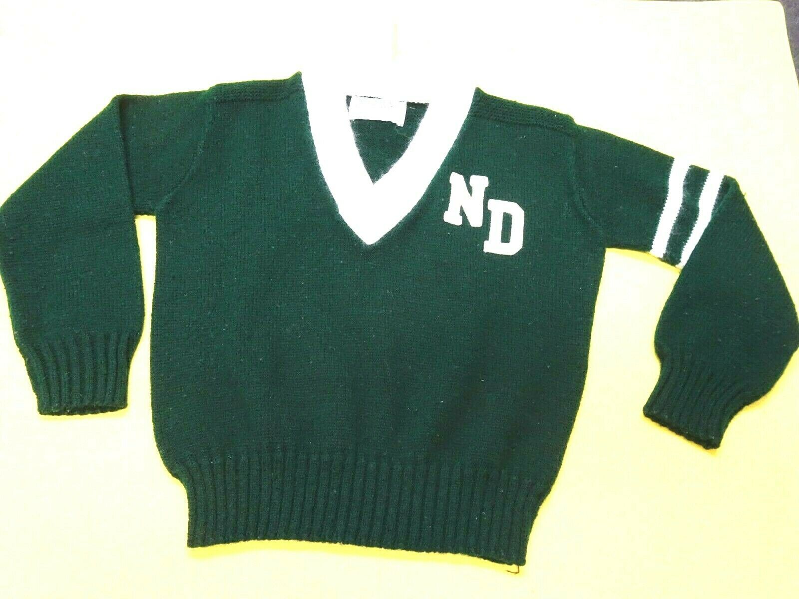 University North Dakota Marlomar Knits 100% Turbo Acrylic Childs V Neck Sweater*