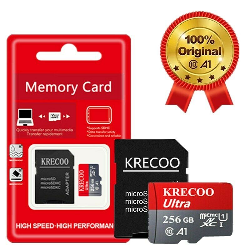 256GB Micro Memory SD Card Fast 4K Class10 A1 280MB/S Flash TF Card with Adapter