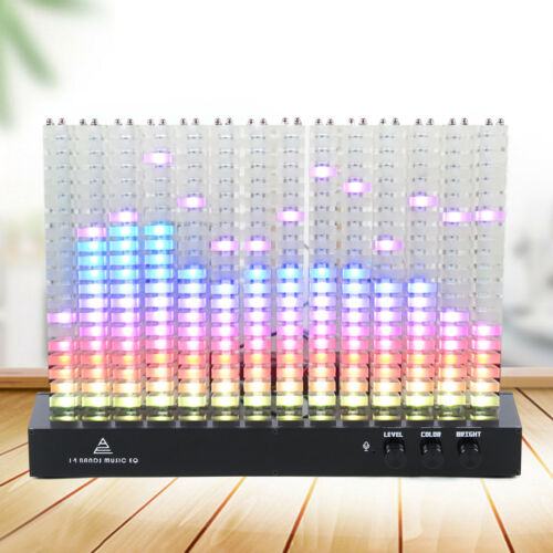 14-segment Spectrum Analyzer Music Column VU LED Light Acrylic Indicateor 110V