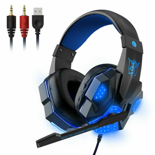 Pro Wireless Gaming Headset for PS4 5 Xbox One LED Gaming Headphone Stereo Bass