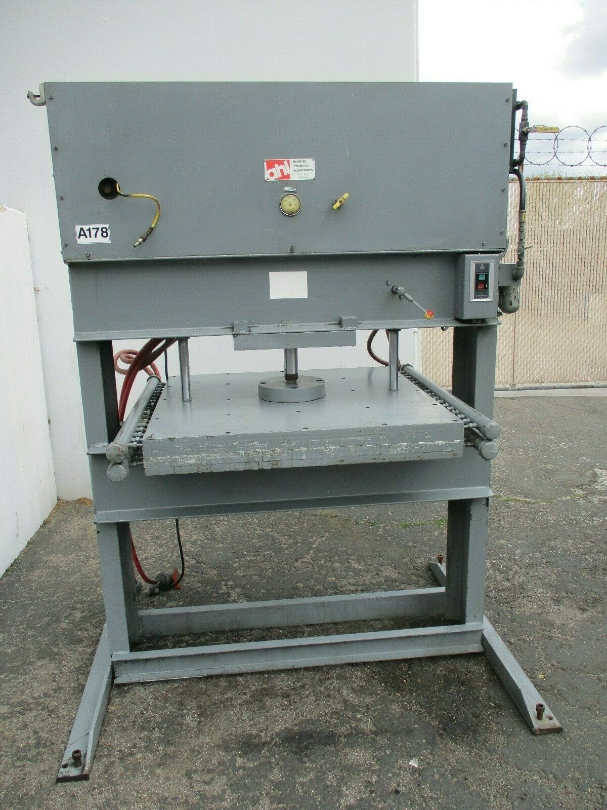 AHI H FRAME HYDRAULIC PRESS WITH PLATTENS 50 TON (APPROX)