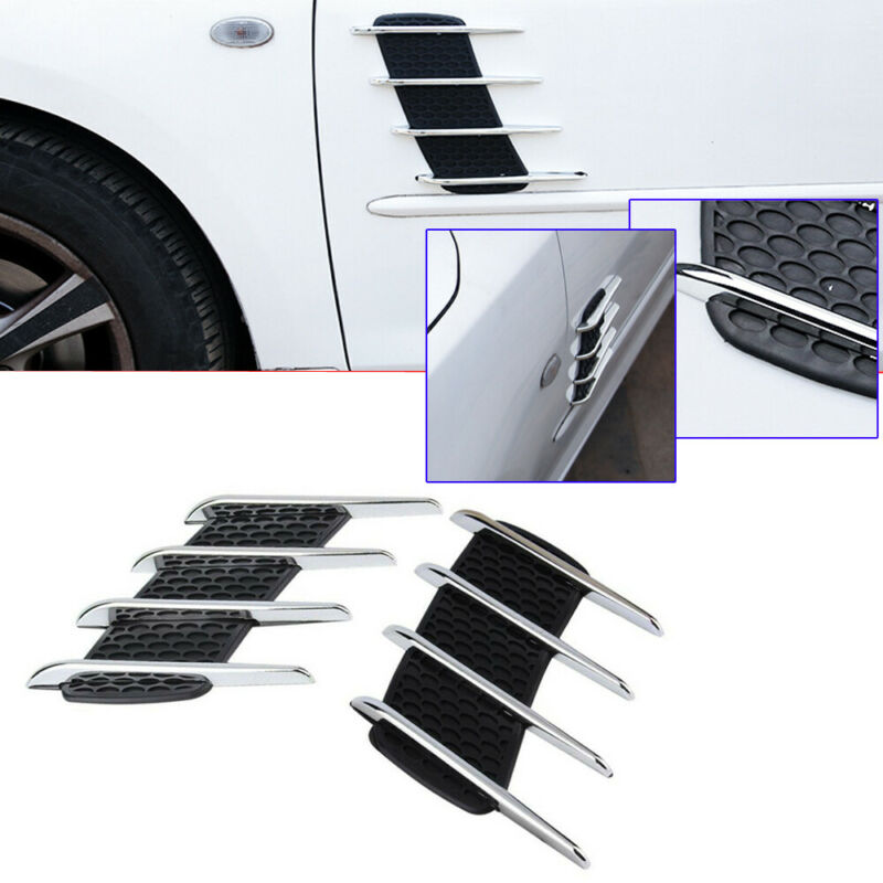 Auto Car Flow Vent Fender Intake Grille Air Net Door Hood Side Sticker Accessory